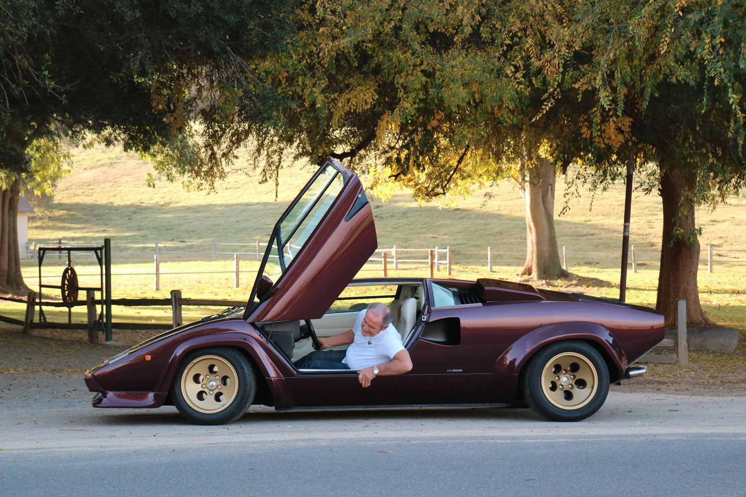 Valentino Balboni drives QuickSilver Equipped Lamborghini Countach